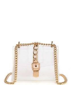Chain Accent Iconic Jelly Bag 118-7001 CLEAR